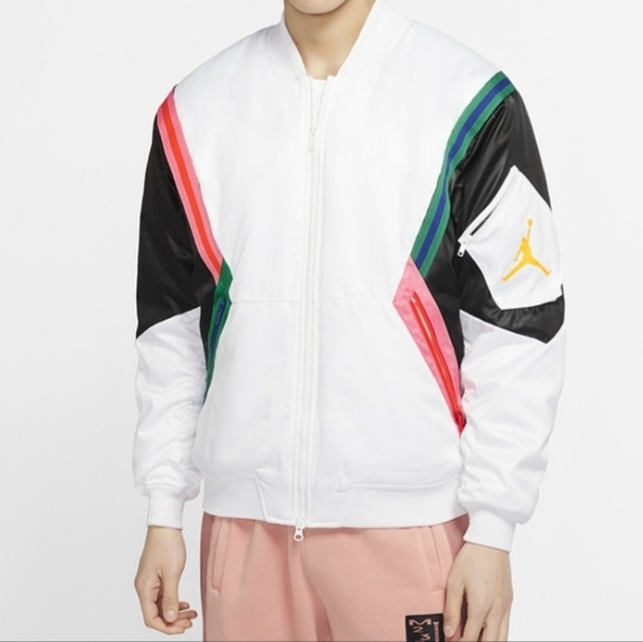 Jordan Other - New Air Jordan JumpMan Flight White  Jacket Loose Fit Mens Size XL Y2K